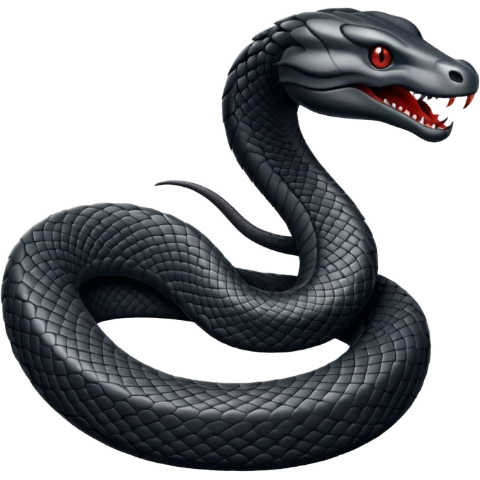 Una vibora negra emoji