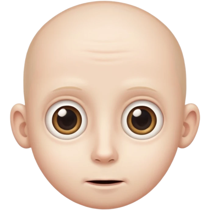 Little man with three big eyes, but no ears emoji
