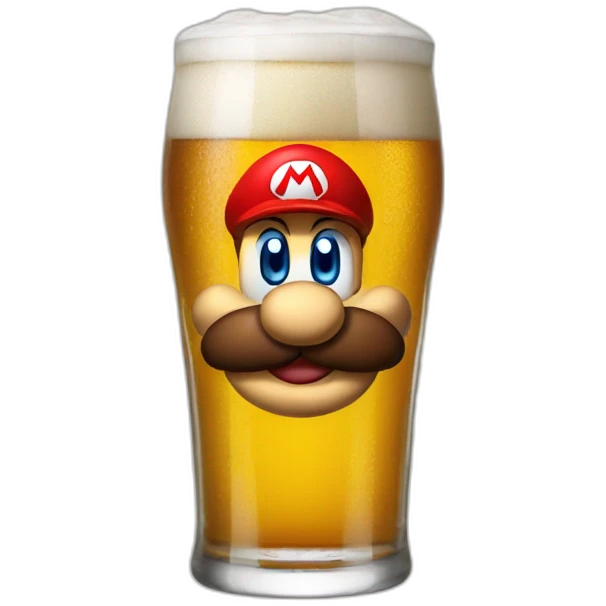 super mario drink beer emoji