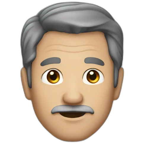 55 year old man, dark hair, no moustache emoji