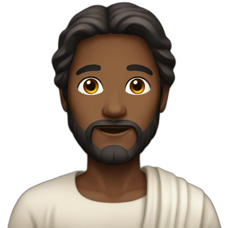 jesus with dark hair and skin emoji
