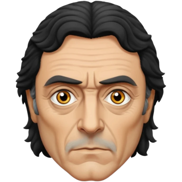 Ian McShane with grey eyes emoji