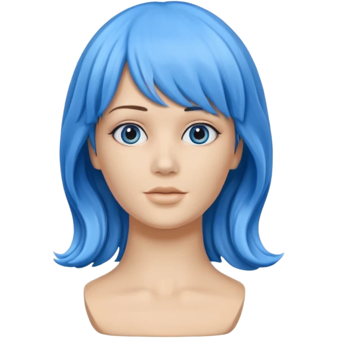 blue wig emoji