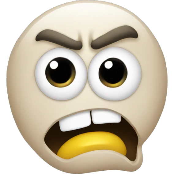 Angry foot with eyes emoji