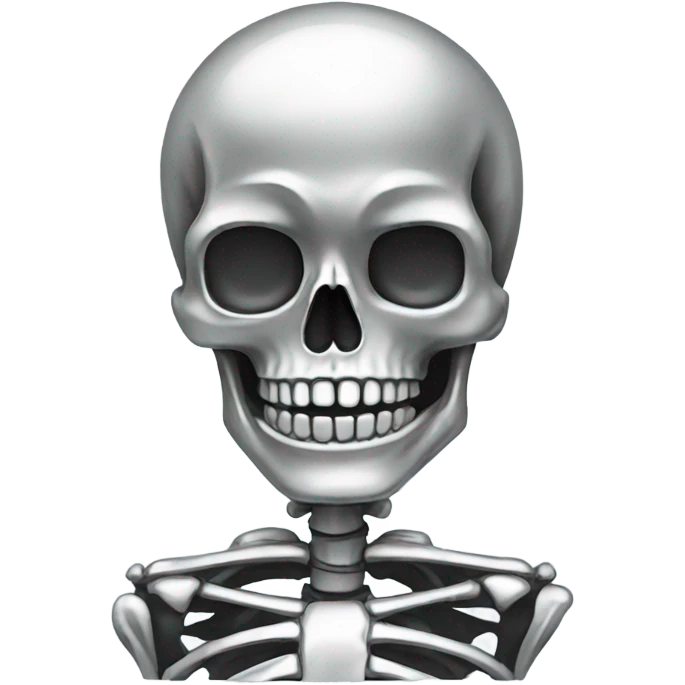 Skeleton made out of chrome emoji