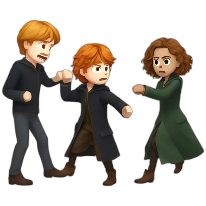 Hermione granger punches Ron Weasley emoji
