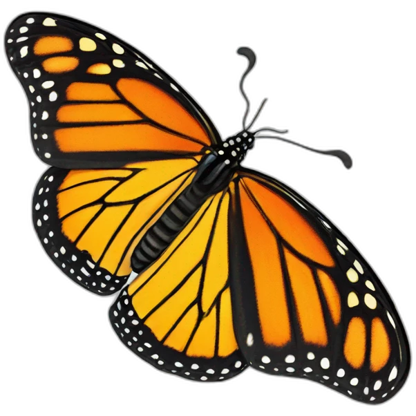 Beautiful monarch butterfly emoji