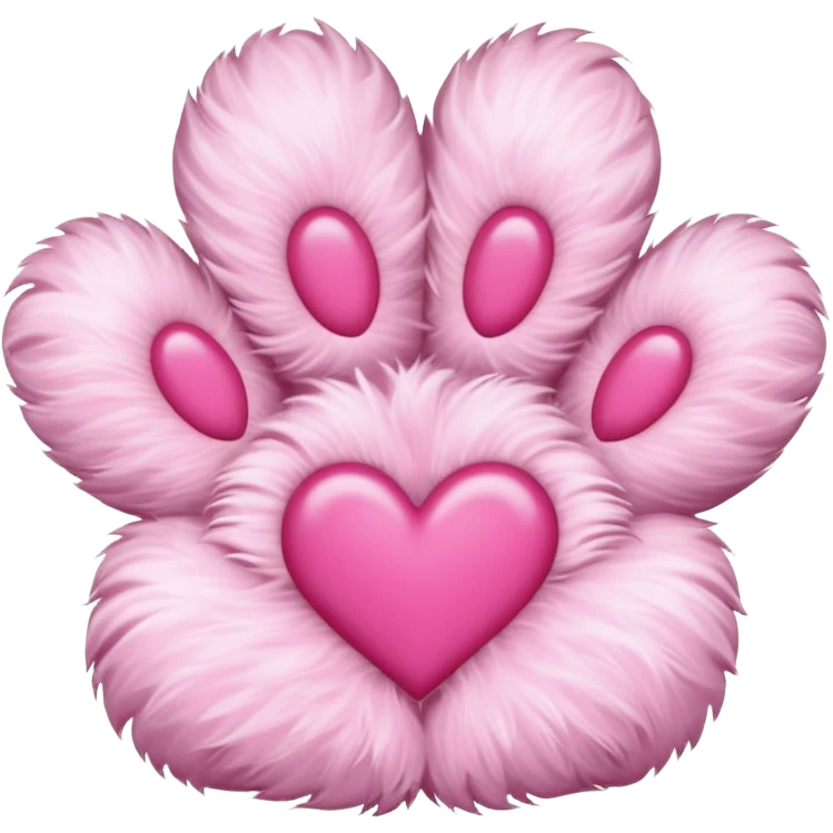 paw print with a heart emoji