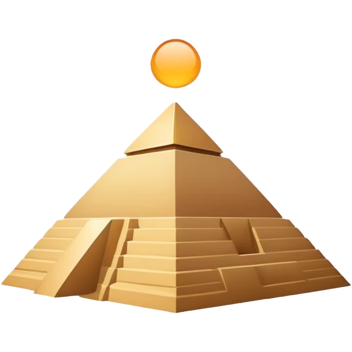 Extremely minimalist pyramid of Giza with simplest shape emoji