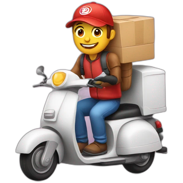 pizza delivery in scooter emoji