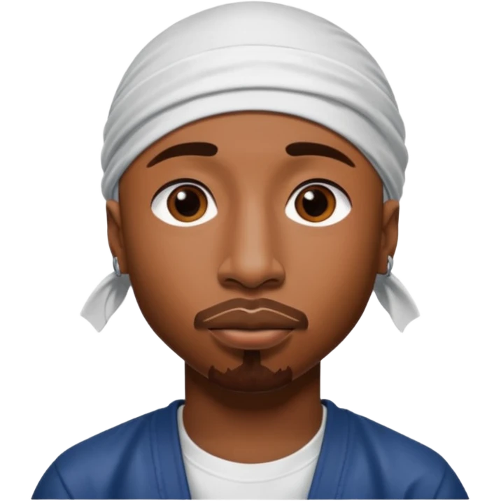 2Pac only face and durage emoji