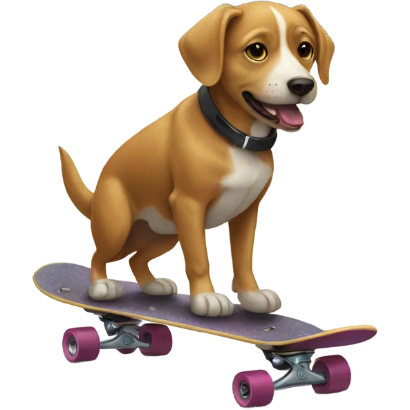 Dog riding skateboard emoji
