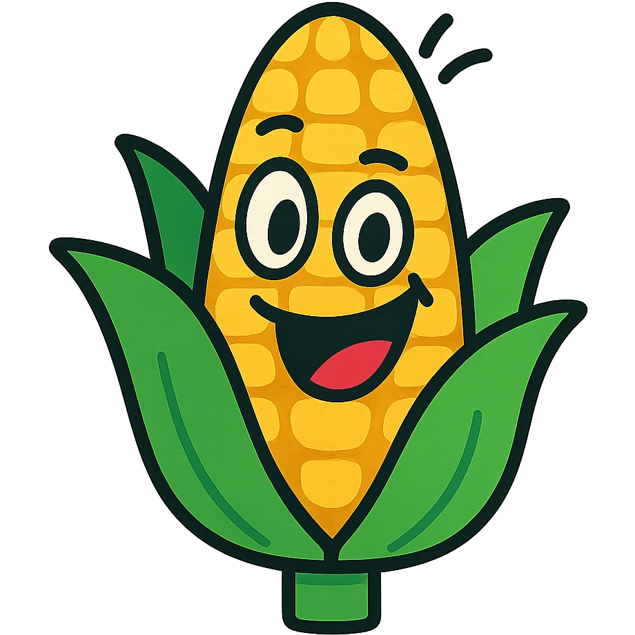 cornball, playful, cartoon style emoji