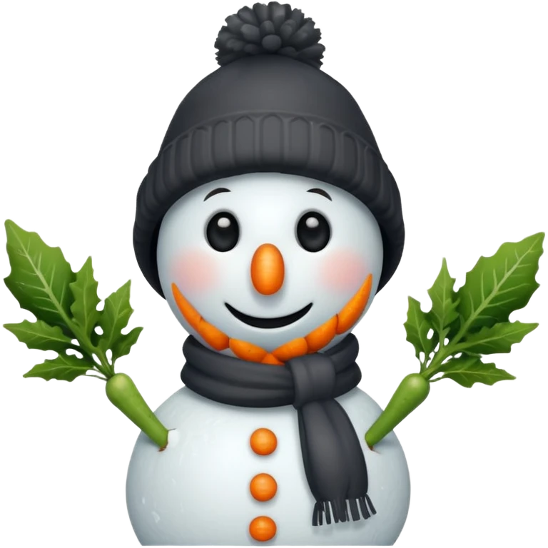 snowman with cucumbers on eyes emoji