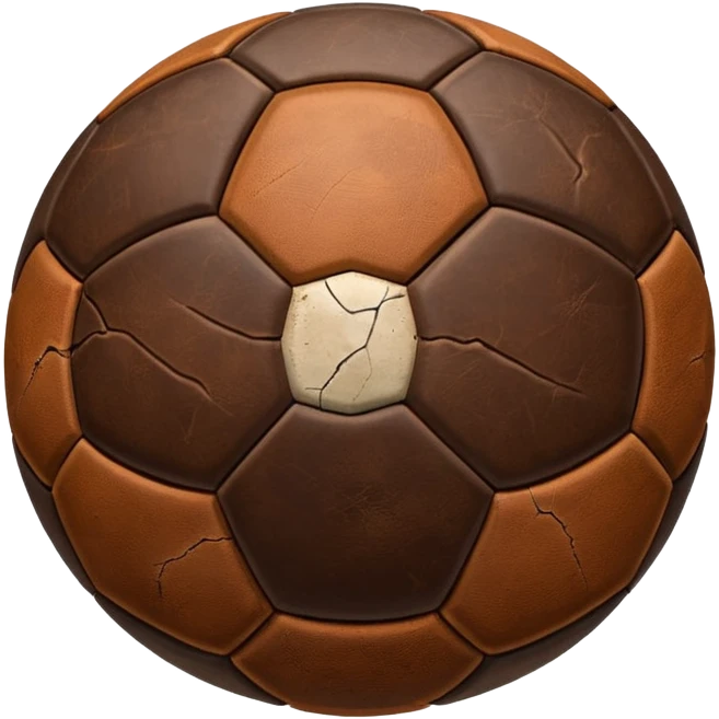 1800's brown old soccer ball emoji