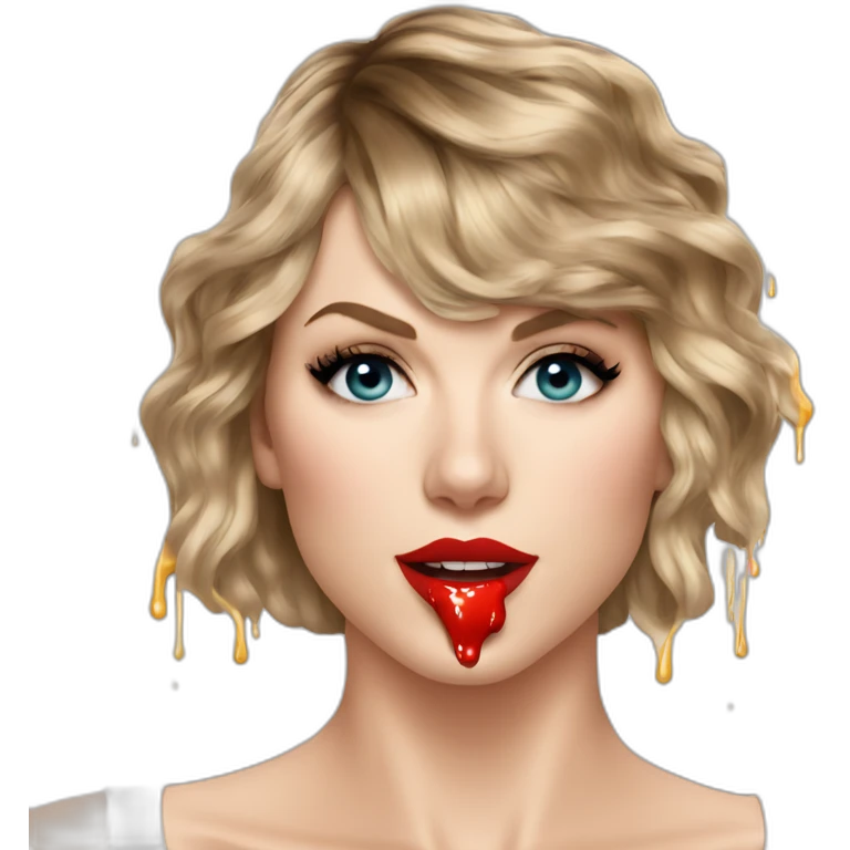 taylor-swift-selfie-milk-on-face-dripping emoji
