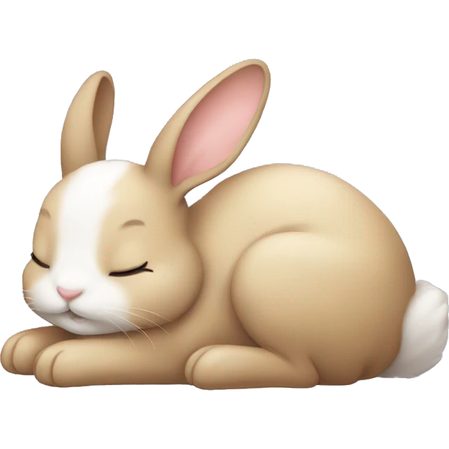 Cutest bunny sleeping emoji