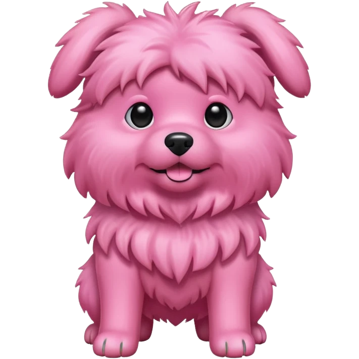 Pink dog emoji