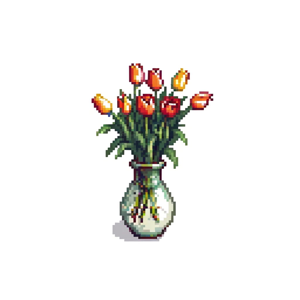 Tulips in a vase emoji