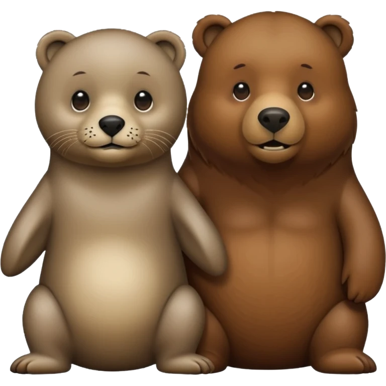 seal and brown bear emoji