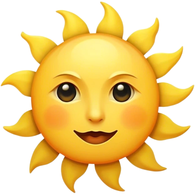 big sun with small tiny yellow moon moon beside it  emoji