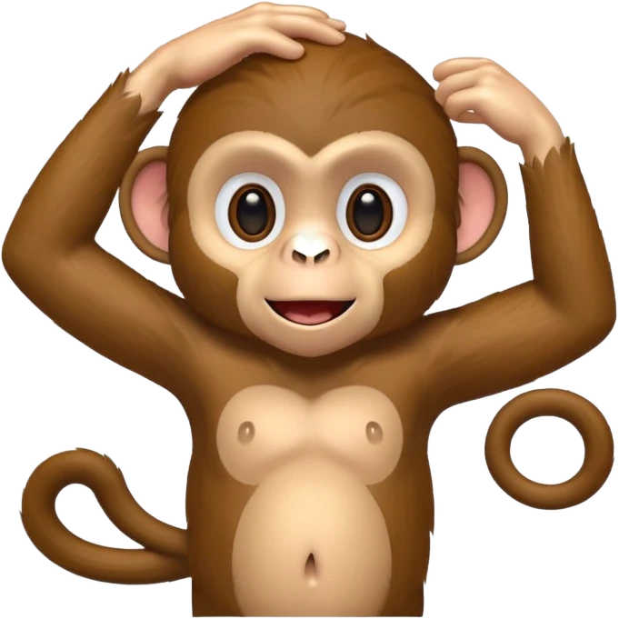 cartoon monkey scratching armpit emoji