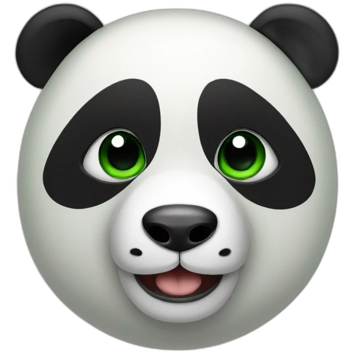 Green-eyed panda emoji