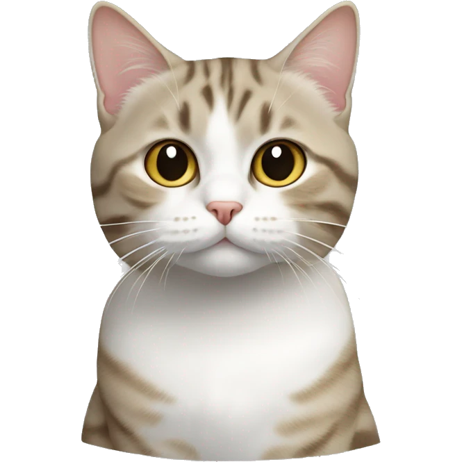 British cat tabby white and great  emoji