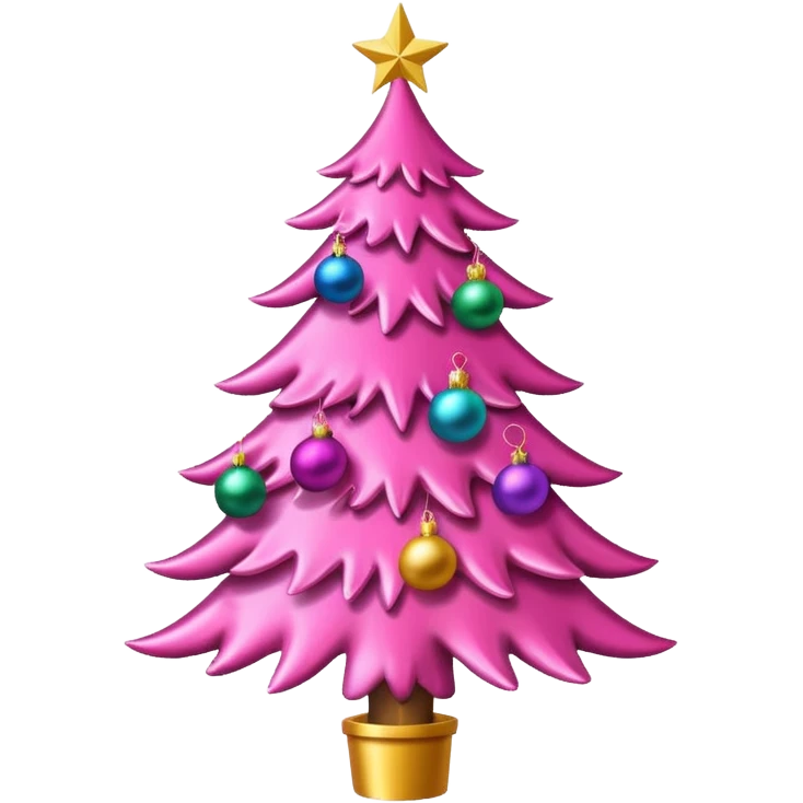 pink christmas tree emoji