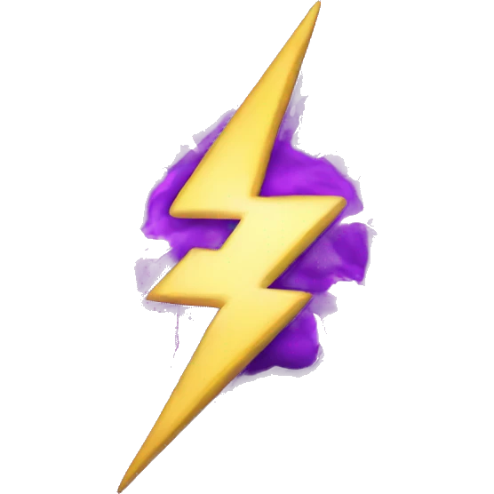 Purple lightning emoji