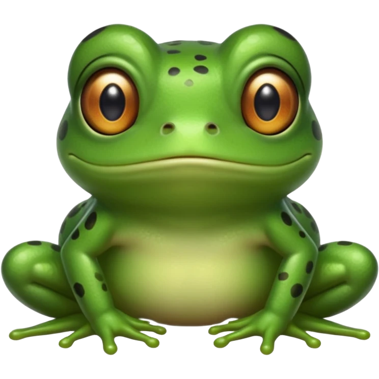 Frog with Asian eyes emoji