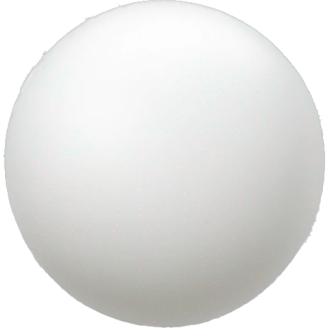 white ball on simple background emoji
