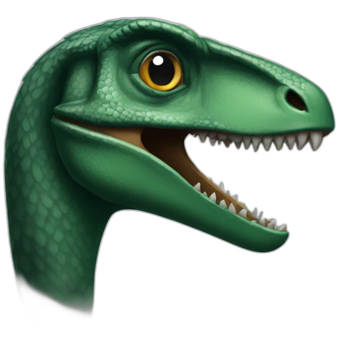dark green velociraptor head emoji