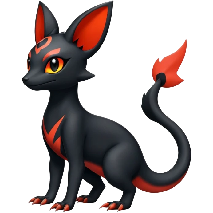 Salandit-Umbreon-Litten-Fakémon-hybrid-creature (full body)  emoji