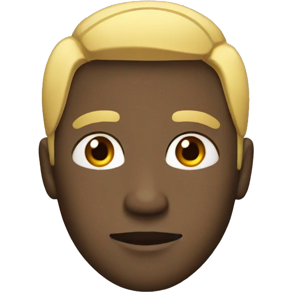 black asian man with blonde hair and red eyes emoji