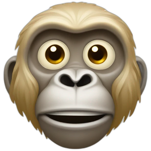 hypnotized ape beige color emoji
