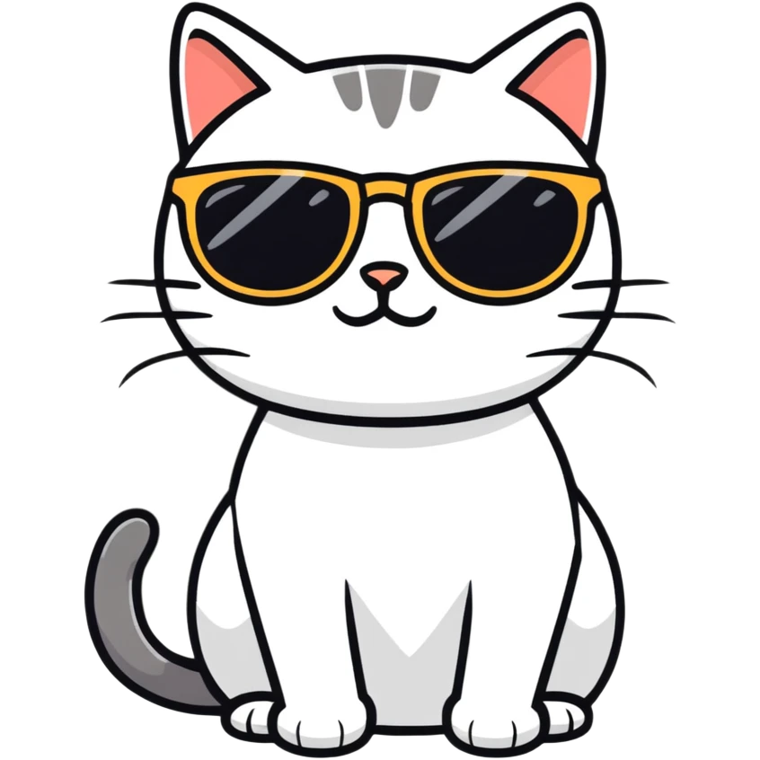 Cat with sunglasses emoji