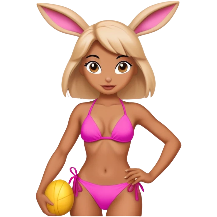Lola bunny as a human wearing bikini emoji
