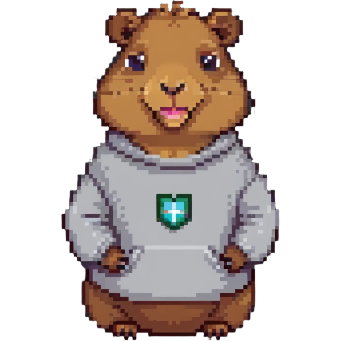 capybara smiling wearing a light grey sweater emoji