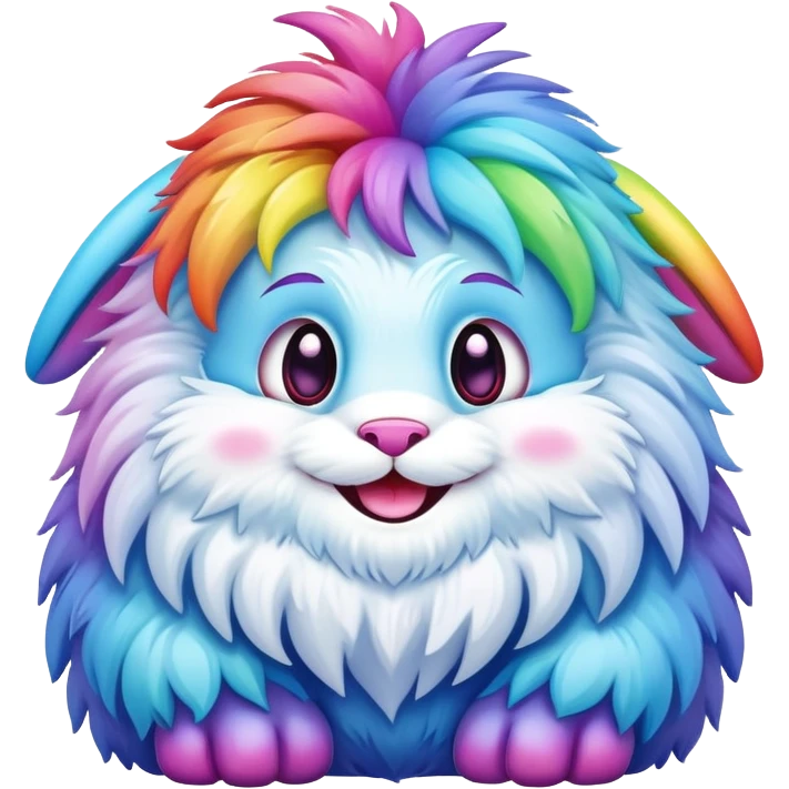 easter rainbow bunny yeti emoji