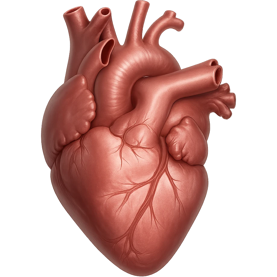 realistic digital art of a heart with a soft satin sheen, no background emoji