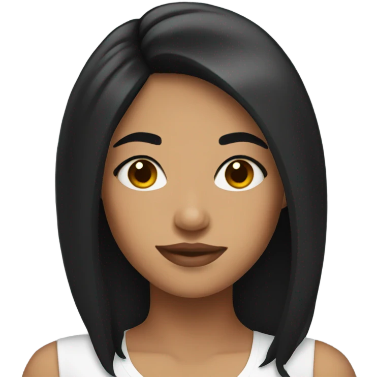 Latina girl with black hair emoji