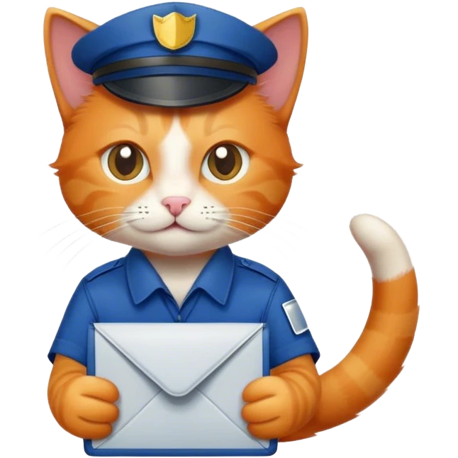 Cat mail carrier emoji