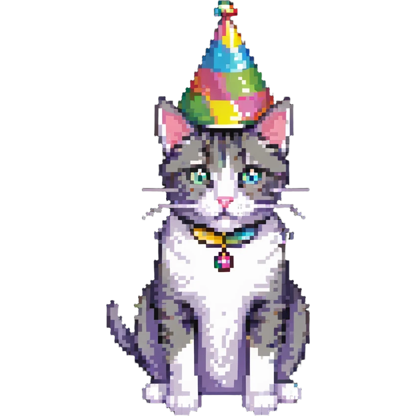 cat with a party hat emoji