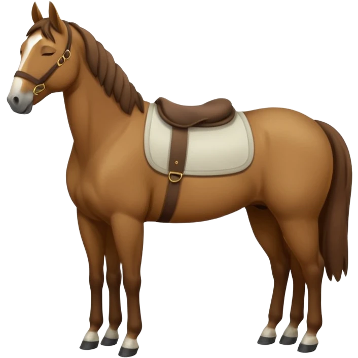A horse sleeping standing up emoji