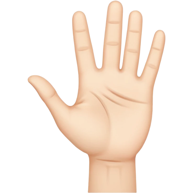 a hand emoji