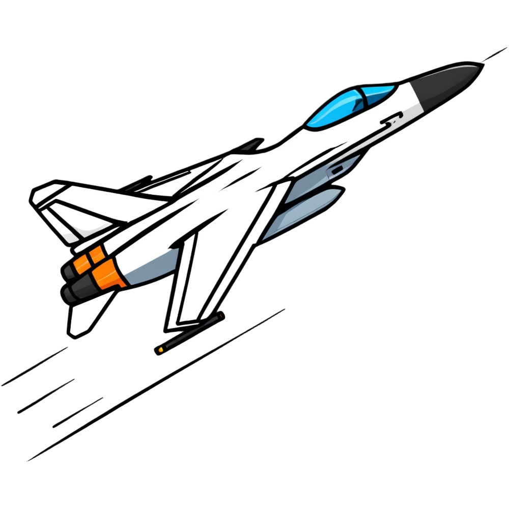 fighter jet dropping bombs emoji