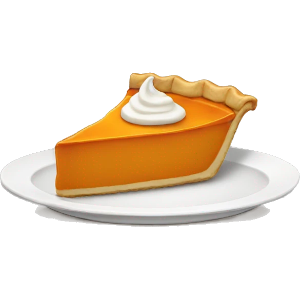 Slice of pumpkin pie emoji