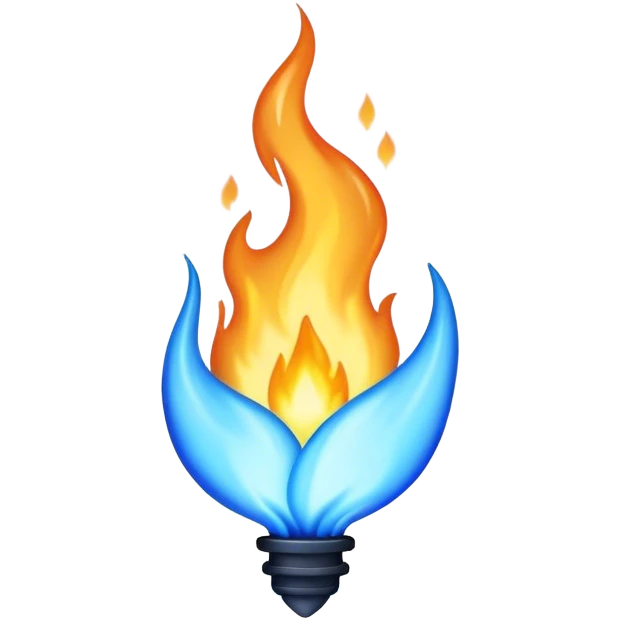 Fuego color azul emoji