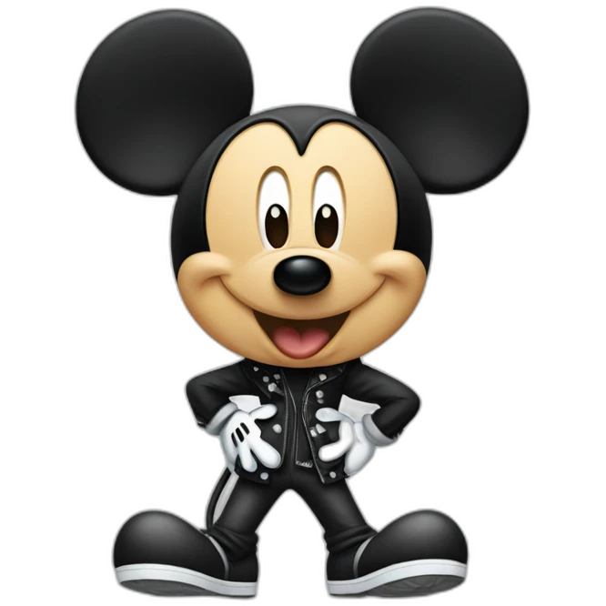 rock star mickey mouse emoji